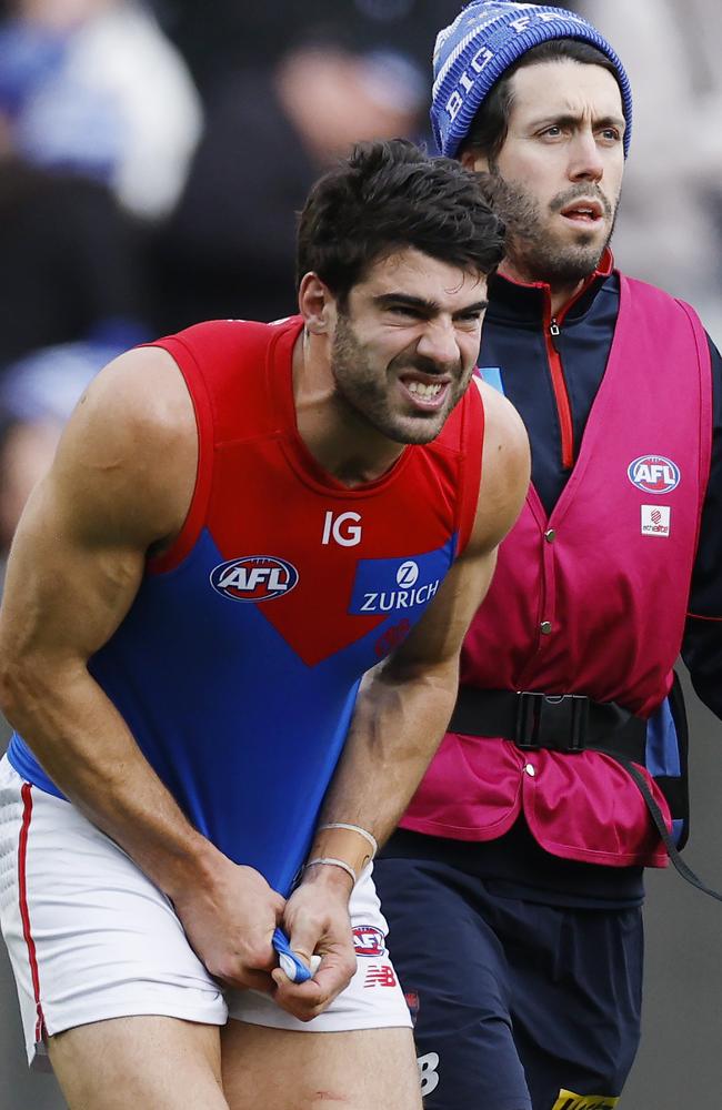 Petracca suffered traumatic internal injuries in a clash with Collingwood in June. Picture: Michael Klein