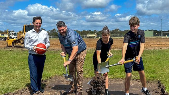 The turning of the sod at the Fraser Coast's new basketball facilities.