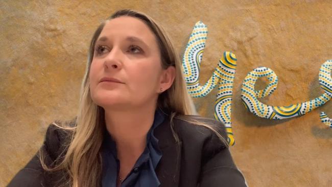 Optus chief executive Kelly Bayer Rosmarin at a press conference on data hack in September.