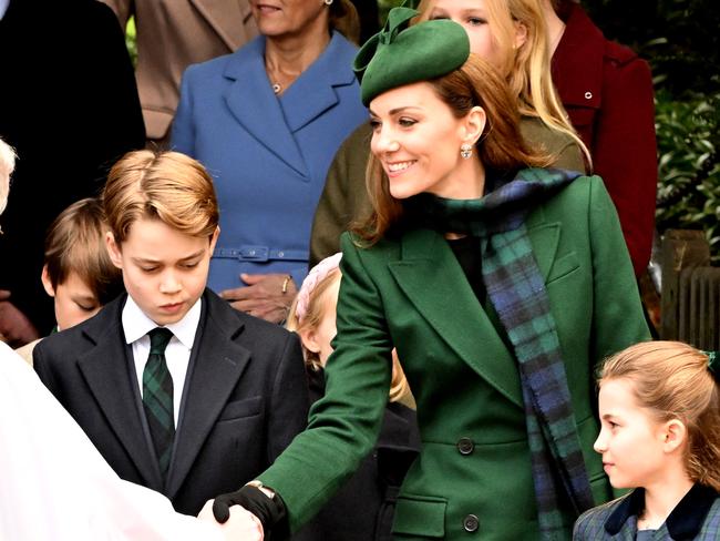 The princess looked chic in a green coat and matching hat. Picture: Jordan Peck/Getty Images