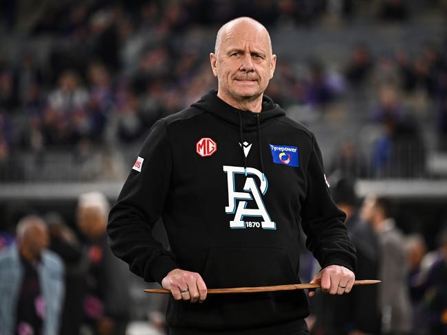 The issues have been plenty for the Power this year following the succession announcement. Picture: Daniel Carson/AFL Photos via Getty Images
