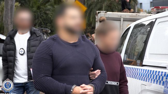 Baluch during his arrest. Picture: NSW Police Force