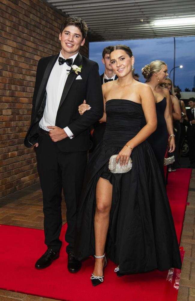 Charlie Mitchell and Emily Atkins at Toowoomba Grammar School formal at Rumours International, Wednesday, November 15, 2023. Picture: Kevin Farmer