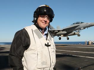 Scomo goes Top Gun to salute USS Ronald Reagan
