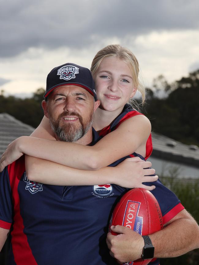 Sunny Lappin and dad Matt Lappin. Picture Glenn Hampson