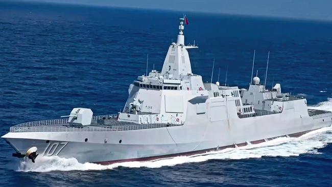 The Chinese navy’s Renhai-class destroyer, the Zunyi, is one of the country’s most potent warships and is currently sailing off Australia’s east coast. Photo: China Central Television