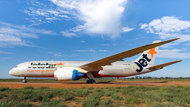 Several Jetstar Boeing 787 Dreamliners will take to the sky in June after being stored in Alice Springs. Picture: triplecccharlie