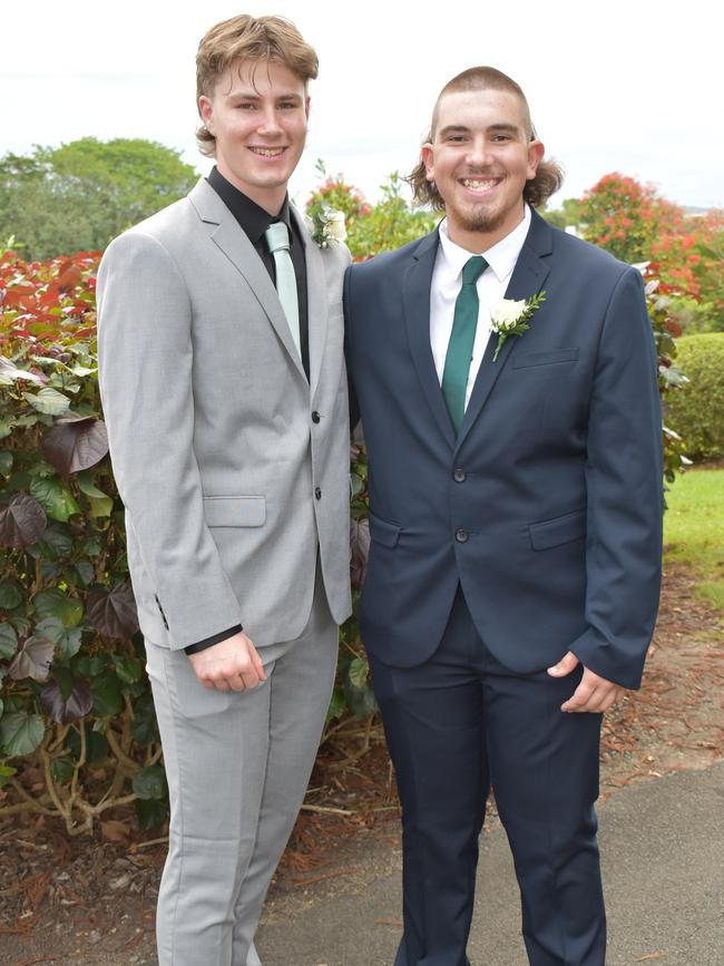 Blayd Downing and Douglas Swindells at the Mackay State High School 2021 Year 12 formal, November 16, 2021. Photo: Tara Miko and Janessa Ekert