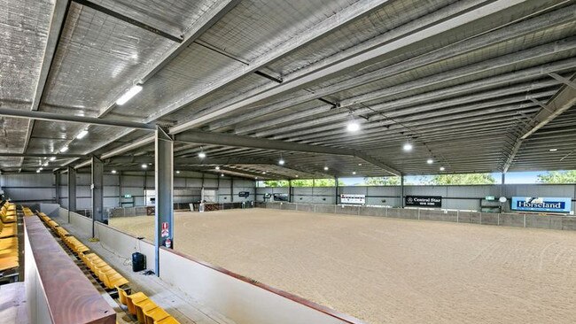 The indoor arena seats 170 people.