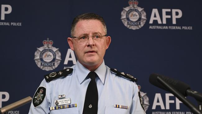 AFP Assistant Commissioner Nigel Ryan said Buddle’s arrest should be a warning to others. Picture: NCA NewsWire / Martin Ollman