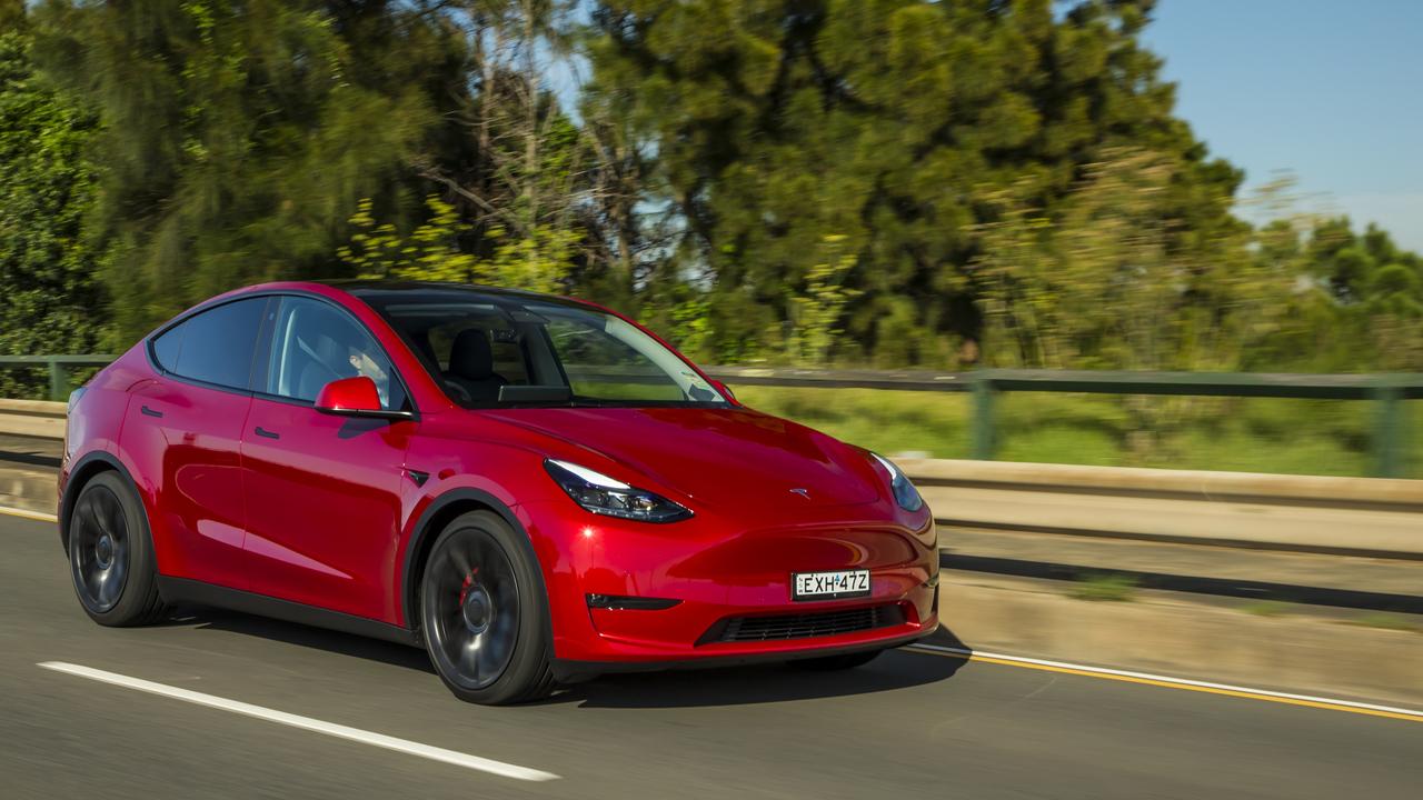 The Tesla Model Y Performance is fast, but not particularly agile. Photo: Mark Bean.