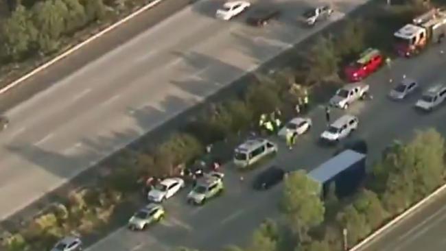 Crash on the M1: Footage: Channel 9.