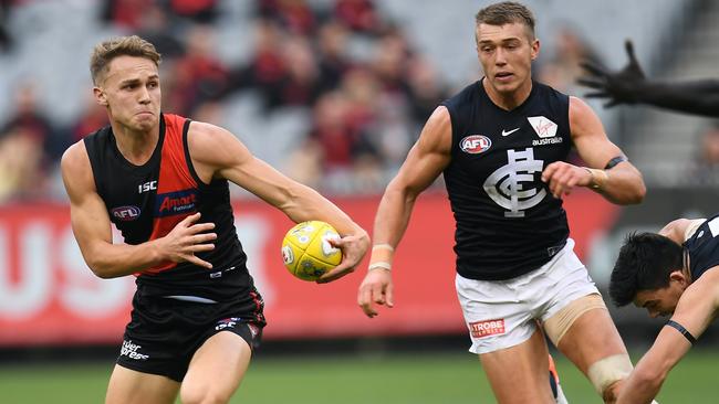 Dylan Clarke performed some notable tags for Essendon last season including shutting down Patrick Cripps.