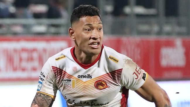 Israel Folau is now playing rugby league in France. Picture: Ella Pellegrini