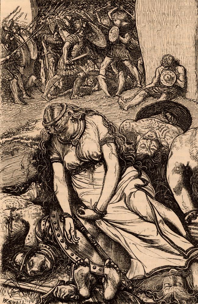 Final humiliation ... British queen of the Iceni tribe, Boudicca, after her defeat by the Romans. Source: ThinkStock