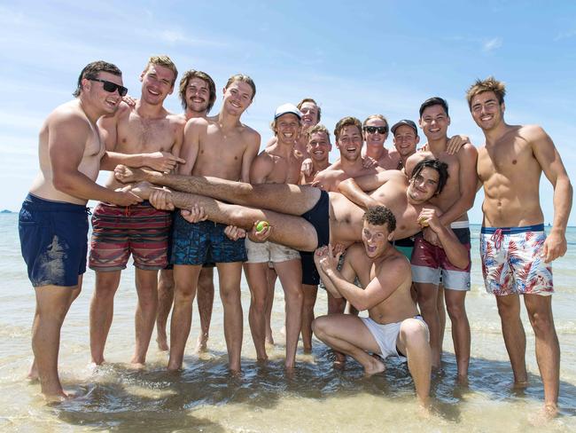 Mates from Mentone farewell 2014 at Blairgowrie beach. Picture: Eugene Hyland