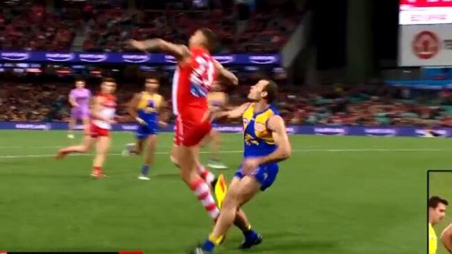 Did Lance Franklin take a dive against Eagles?