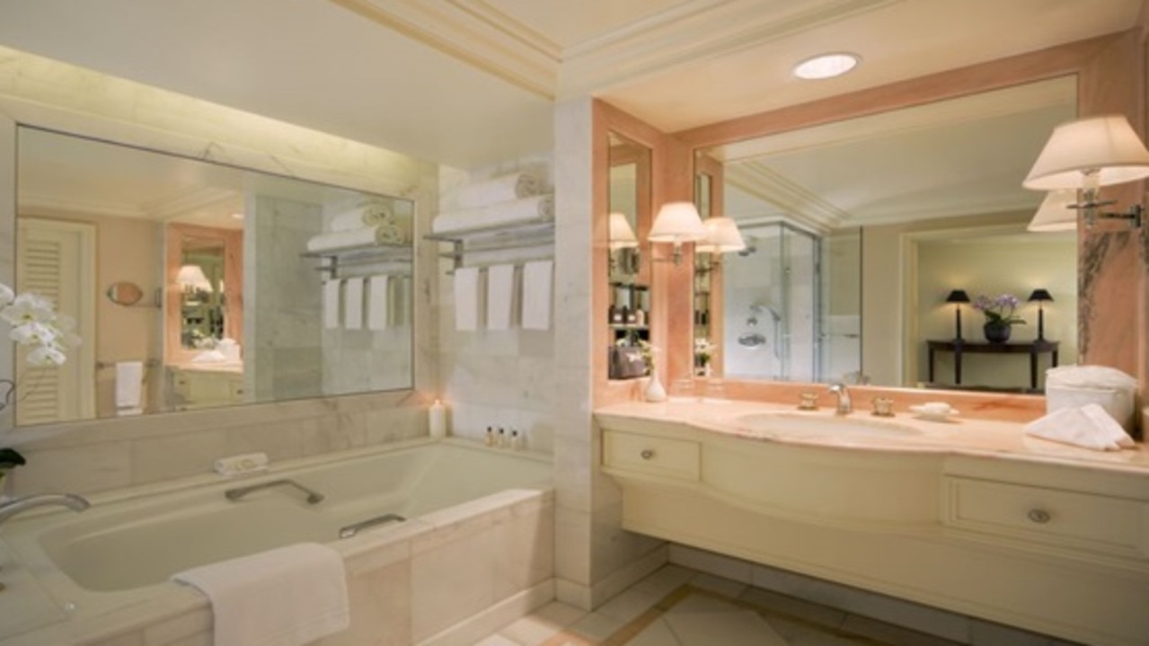 The sumptuous marble bathroom has every amenity you could possibly want. Picture: Supplied