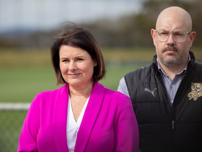 Kingborough Mayor Paula Wriedt at the Twin Ovals in Kingston is pleased at the news that the Devils AFL high performance centre will be built in Kingston.Picture: Linda Higginson