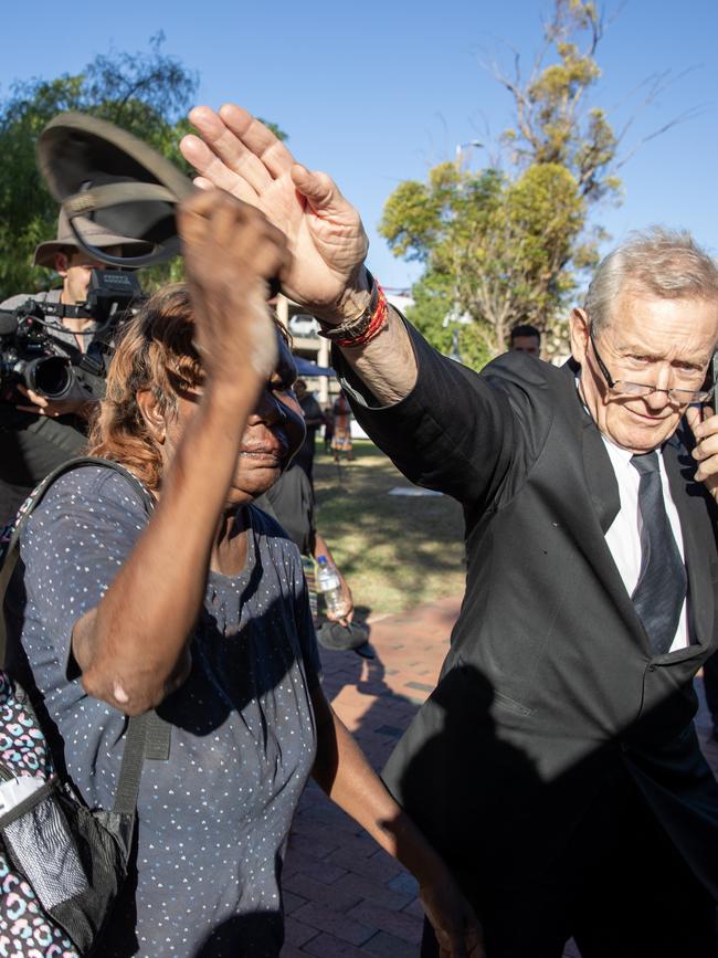 Explosive scenes outside court. Picture: Liam Mendes