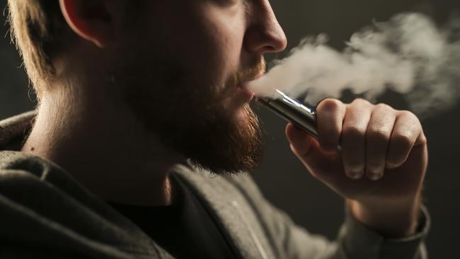 NSW could soon follow other states and ban vaping in public areas. Picture: Mark Cranitch.