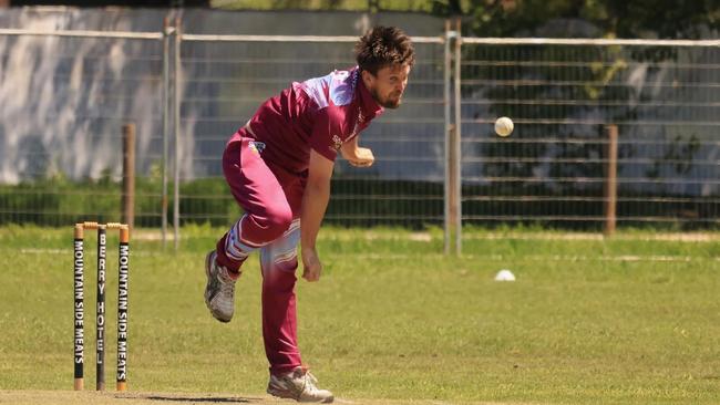 Justin Weller bowling for North Nowra Cambewarra. Picture: Supplied