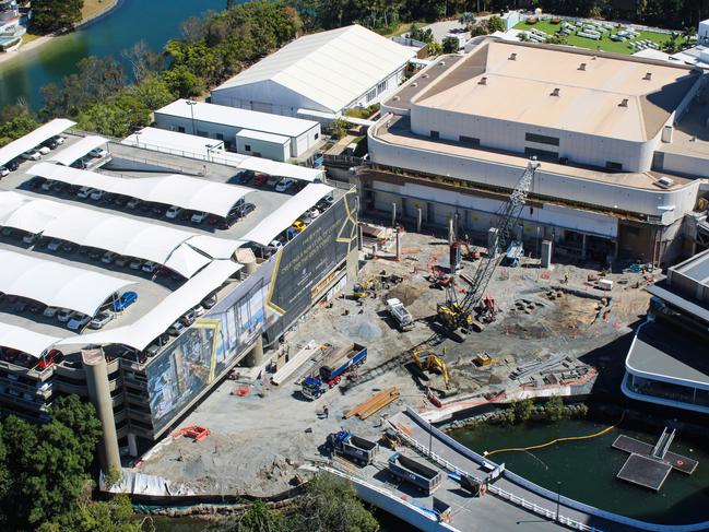 monthly aerial shots of the Dorsett hotel and apartments construction site since January 2019 to Sept 2019 at Star Gold Coast (Garden bar is the lawn area) – to showcase the changes over the last 9 months. Essentially, the work that’s occurred in that time involve demolition, services infrastructure works, and piling activities