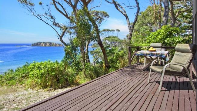 The deck of Collette Dinnigan’s home before the bushfires