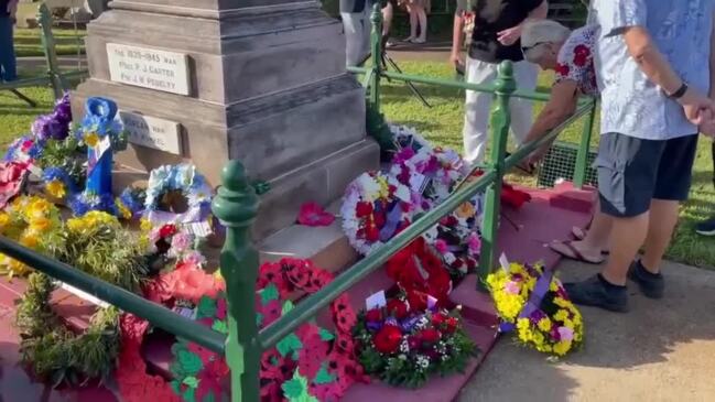 The Anzac Day service in Howard.