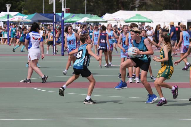 The Netball Qld Primary Schools Cup grand finals are being held at the Hinterland District Netball Association at Mudgeeraba. Picture: Mike Batterham.