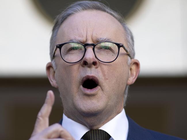 CANBERRA, AUSTRALIA - NewsWire Photos AUGUST 16, 2022: Prime Minister Anthony Albanese spoke to media during a press conference at Parliament House in Canberra.Picture: NCA NewsWire / Gary Ramage