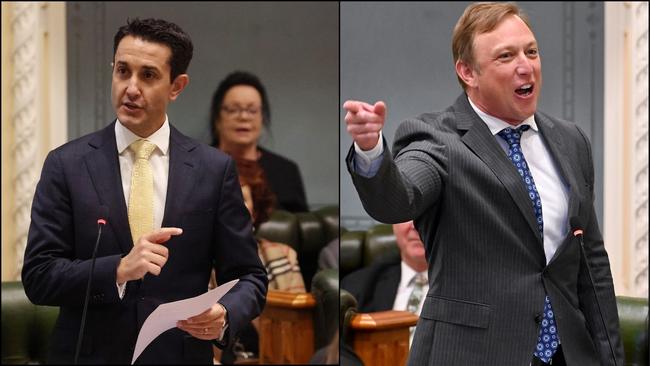 Opposition Leader David Crisafulli and Queensland Premier Steven Miles.