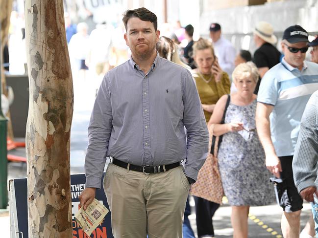 Yes voter Harrison McMillan on the first day of pre polling for The Voice referendum at the Town Hall in Brisbane. pic: Lyndon Mechielsen/Courier Mail