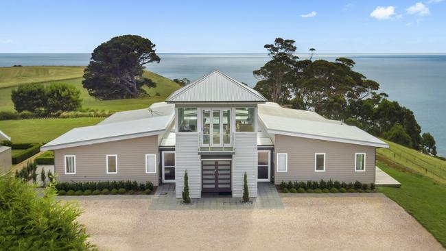 The entrance to the impressive Table House Farm villa at Table Cape, near Wynyard. Picture: WILL BROWN, ORBIT PROPERTY PHOTOGRAPHY