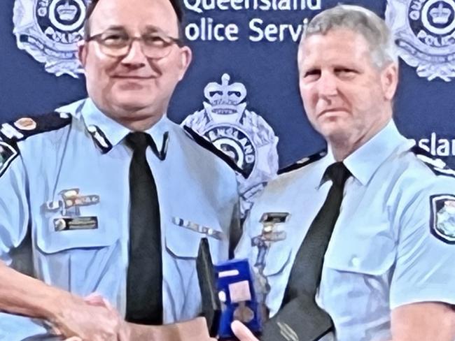 Assistant Commissioner Brian Connors with Senior Constable Mark Rodger.