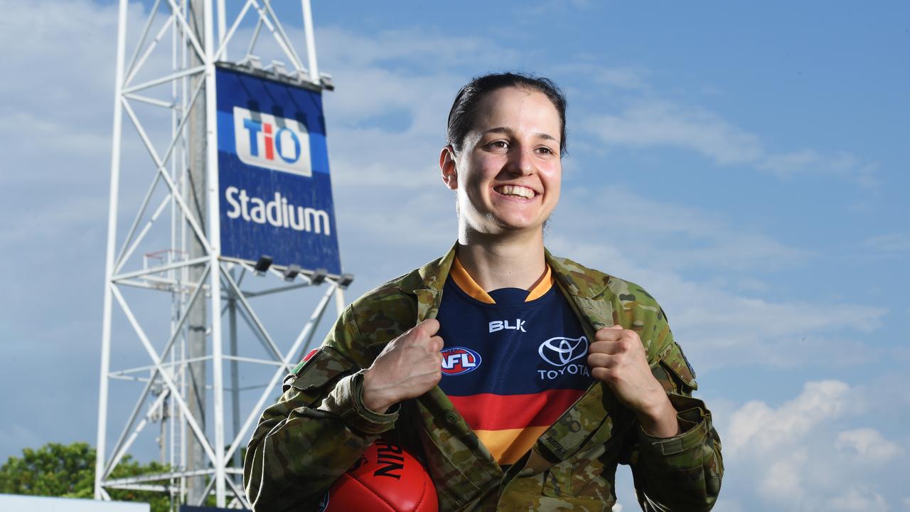 Heather Anderson was an AFLW premiership player and Australian Defence Force medic. Picture: Helen Orr