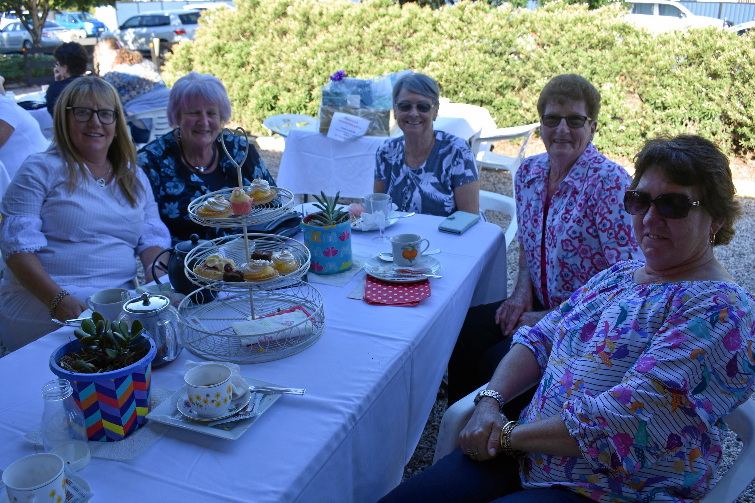 Sherry Finn, Carolyn Ponitfex, Gwenda Moroney, Linda Andrews and Edna Walker. Picture: Jorja McDonnell