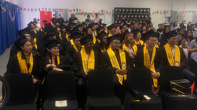 Graduates during the International College of Advanced Education ceremony May 2023