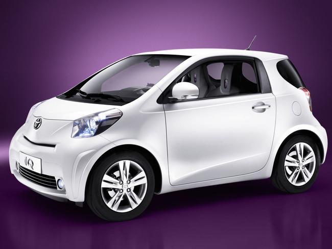 Smaller cousin ... The Toyota iQ city car which was designed by the same person who designed the new Toyota HiLux. Picture: Supplied.