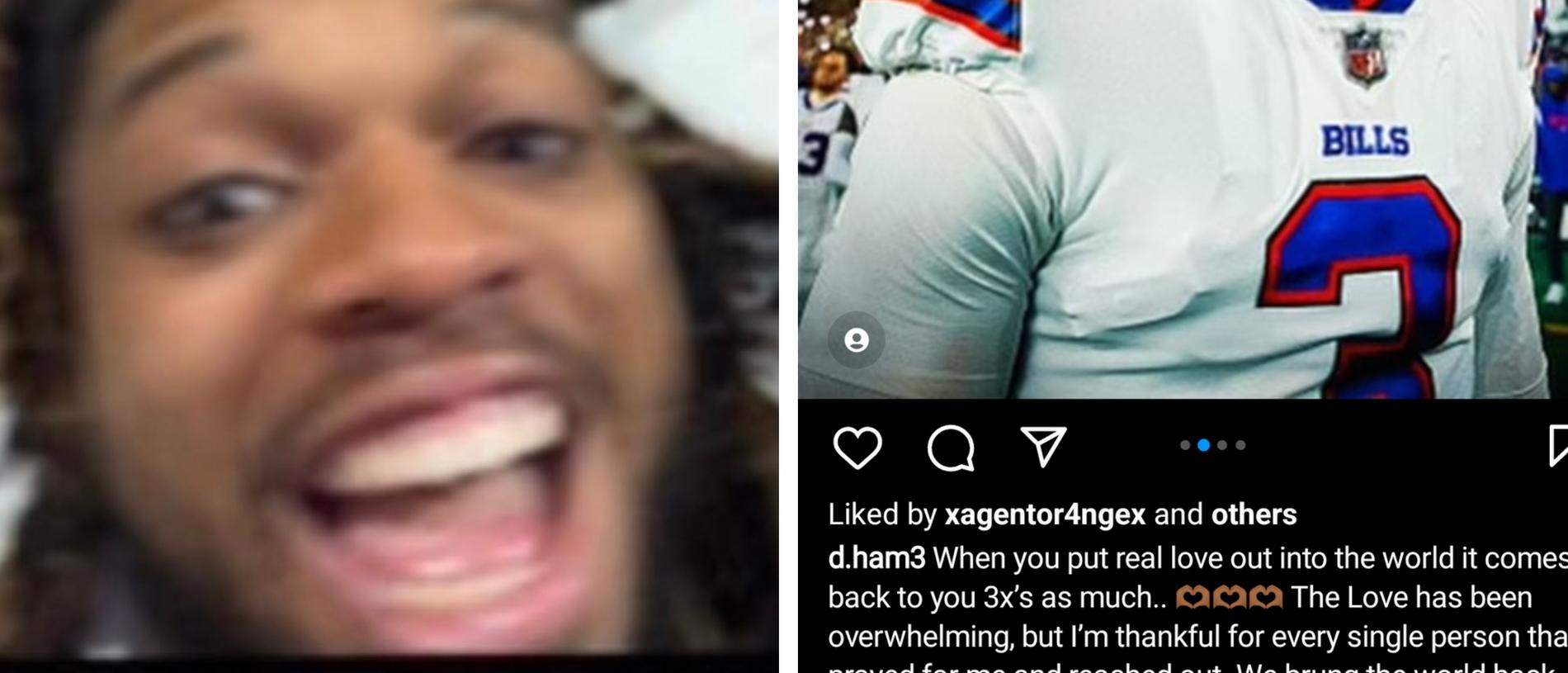 Buffalo Bills Player Damar Hamlin “Thankful” In First Instagram