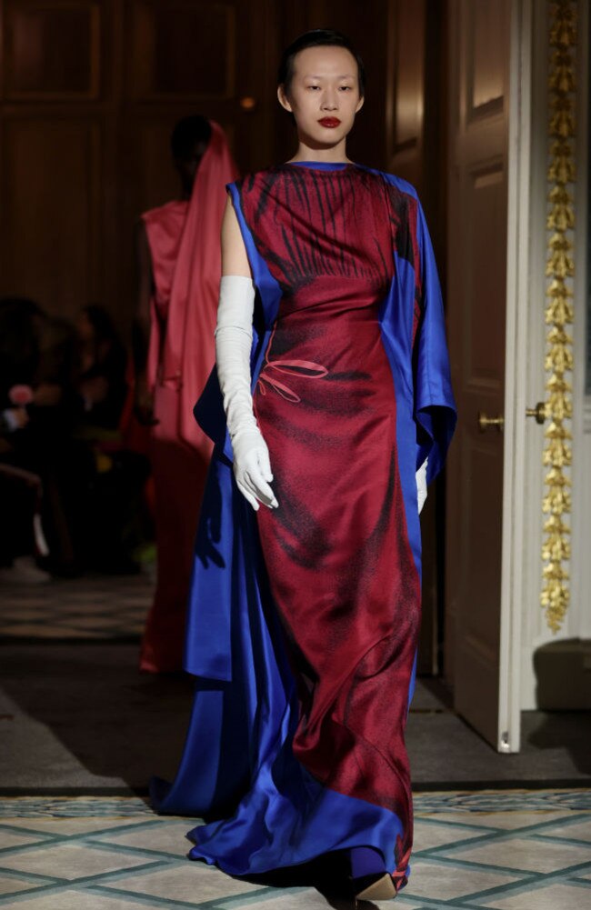 Models walk the runway at the finale of the Roksanda show Christopher Kane A/W 2023 during London Fashion Week. Picture: Luke Walker/BFC/Getty Images