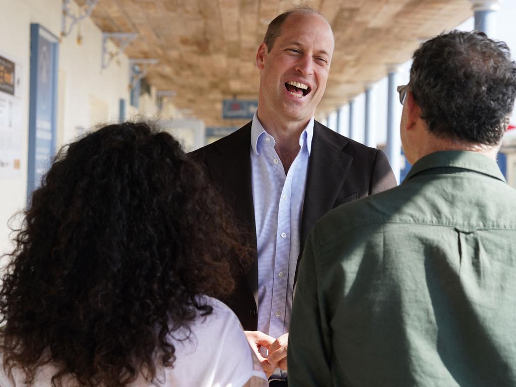 Prince William during a visit to St Mary's Harbour, in the Isles Of Scilly, south west England. Picture: AFP