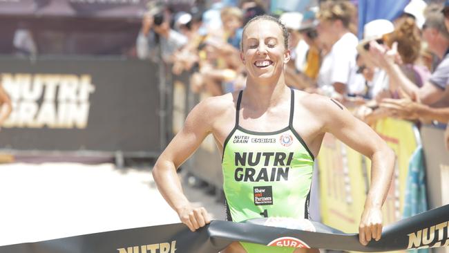 So good! Ironwoman Georgia Miller winning round two of the surf series at Manly. Picture: Supplied