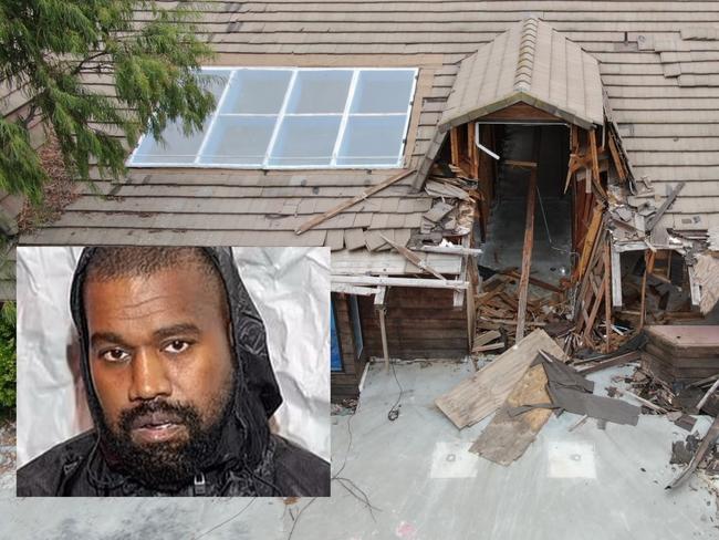 Kanye West and his ruined house.