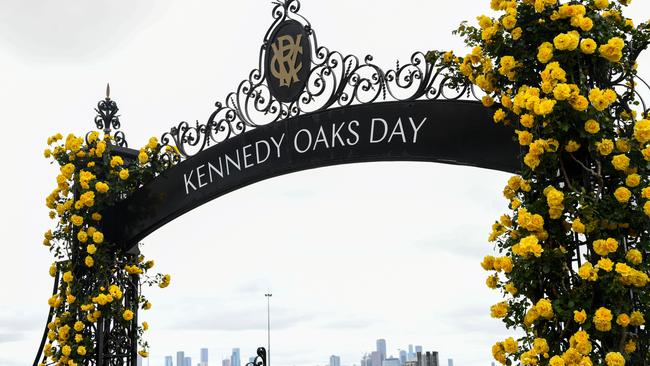 A crowd of 10,000 is expected trackside at this year’s Oaks Day at Flemington. Picture: Vince Caligiuri