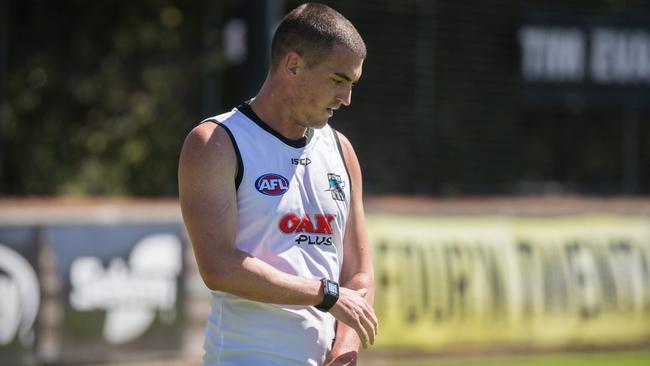 Tom Rockliff at Port Adelaide training. Picture: AAP Images