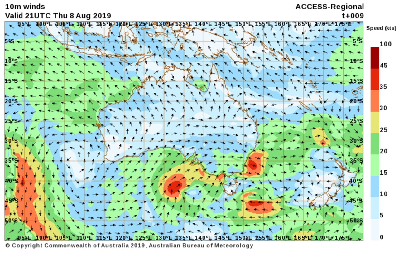 Wind gusts of up to 100 kilometres an hour or more are expected on Friday in some parts.