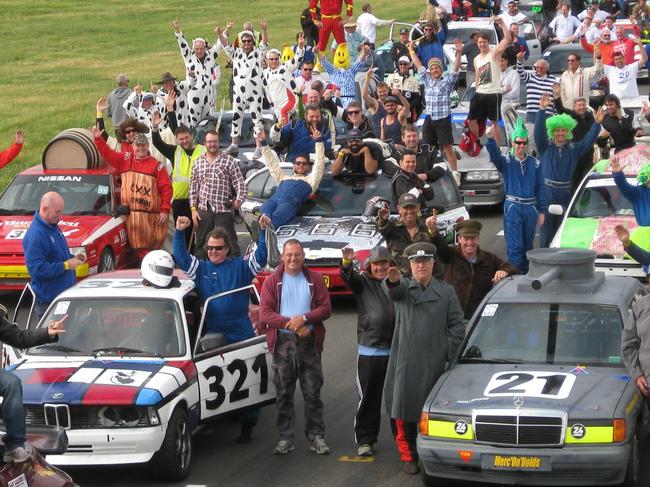 Starting line up. LeMons race Goulburn.