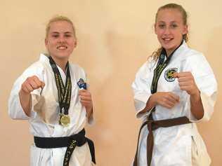 AUSTRALIAN TEAM: Richmond River Kadina student, Krystal Boyce, 14, (right) with Samantha Hurford (left) has been selected for the Australian team to compete in the Czech Republic at the World Championships in 2019. Picture: Contributed