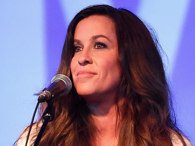 HOLLYWOOD, CA - MAY 20: Singer Alanis Morissette performs on stage at the 6th annual ELLE Women In Music celebration presented By eBay. Hosted by Robbie Myers with performances by Alanis Morissette, Banks and Tinashe at Boulevard3 on May 20, 2015 in Hollywood, California. (Photo by Michael Buckner/Getty Images for ELLE)